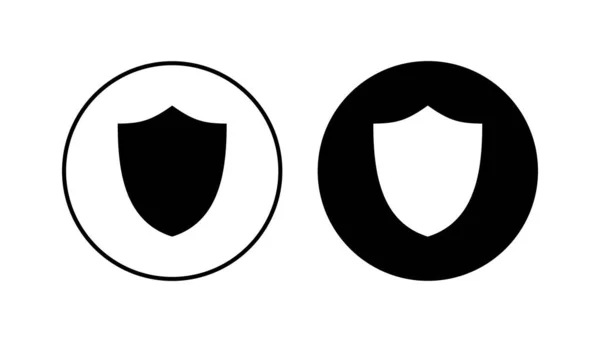 Conjunto Iconos Escudo Icono Protección Vector Icono Vector Seguridad — Archivo Imágenes Vectoriales