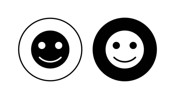 Smile Icon Gesetzt Smile Emoticon Symbol Feedback — Stockvektor