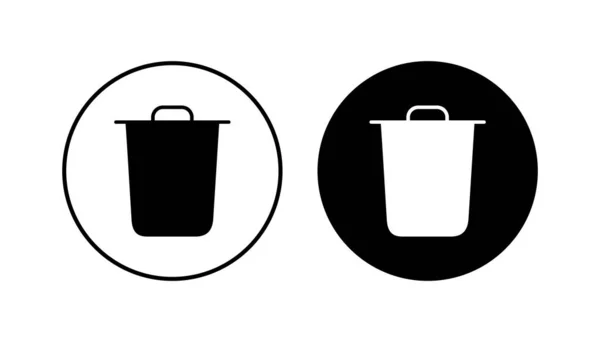 Trash Icon Set Trash Can Icon Delete Icon Vector Garbage — Stock Vector