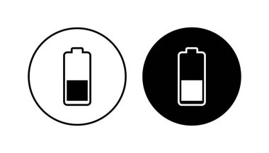 Batarya simgesi ayarlandı. Şarj seviyesi. pil yükleme simgesi