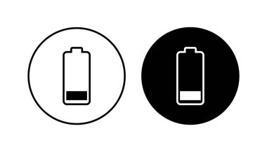 Batarya simgesi ayarlandı. Şarj seviyesi. pil yükleme simgesi