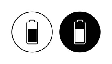 Batarya simgesi ayarlandı. Şarj seviyesi. pil yükleme simgesi