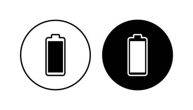 Batarya simgesi ayarlandı. Şarj seviyesi. pil yükleme simgesi