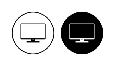 Bilgisayar simgesi ayarlandı. bilgisayar izleyici simgesi vektörü.