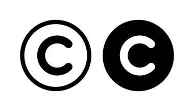 Telif hakkı simgesi seti. telif hakkı sembolleri