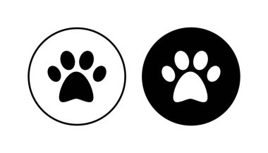Paw simgesi hazır. Pençe izi ikon vektörü. köpek ya da kedi pençesi