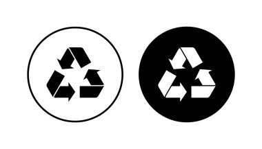 Geri dönüşüm simgesi seti. Vektör simgesi geri dönüşümü.