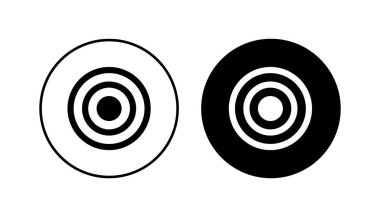 Hedef simgesi ayarlandı. hedef simge vektörü. hedef pazarlama simgesi vektörü