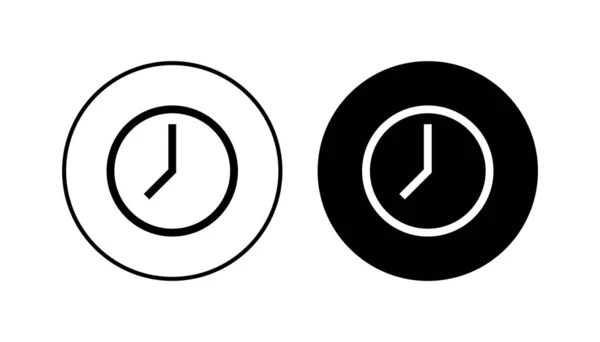 Conjunto Ícones Relógio Vetor Ícone Tempo Relógio Ícone Símbolo — Vetor de Stock