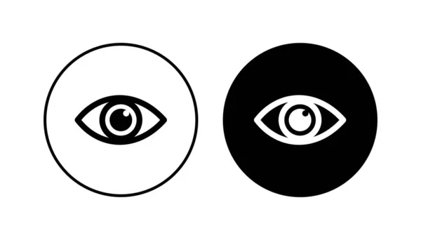 Conjunto Iconos Icono Del Vector Ocular Icono Mirada Visión — Archivo Imágenes Vectoriales