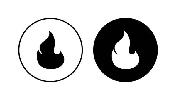 Fire Icon Set Fire Vector Icon — Stock Vector