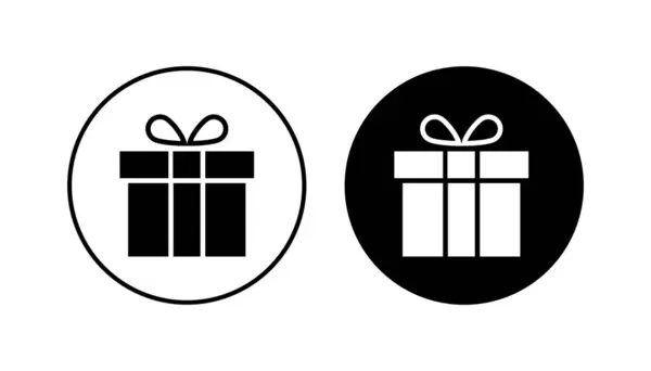 Geschenk Icon Set Vorhanden Geschenk Vektor Symbol Geburtstagsgeschenk — Stockvektor