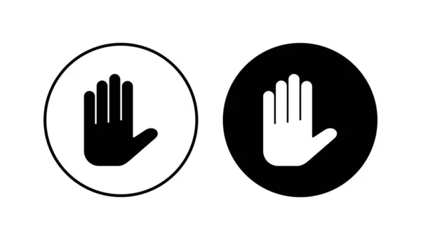 Hand Pictogram Ingesteld Hand Vector Icoon Palm Klik — Stockvector