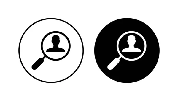 Inhuren Pictogram Set Zoek Vacature Icoon Personeelsbeleid Aanwerving — Stockvector