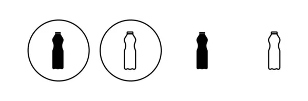 Set Iconos Botella Icono Del Vector Botella — Vector de stock