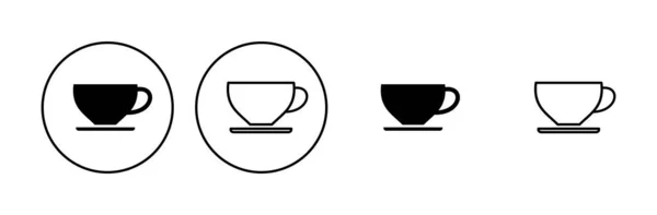 Kahve Fincanı Ikonu Seti Bir Kahve Ikonu Vektörünü Kap — Stok Vektör