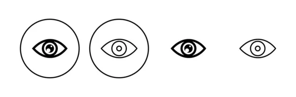 Augensymbole Gesetzt Augenvektorsymbol Ikone Für Aussehen Und Vision — Stockvektor