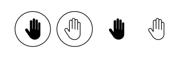 Hand Pictogram Ingesteld Hand Vector Icoon Palm Klik — Stockvector