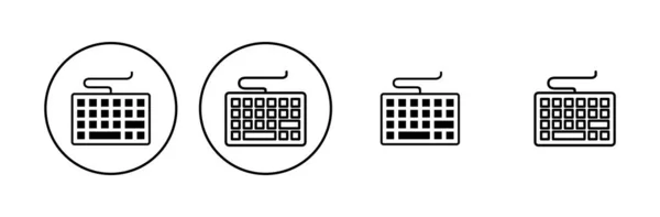 Conjunto Iconos Teclado Teclado Vector Símbolo — Vector de stock