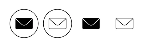 Mail Symbol Gesetzt Mail Icon Vektor Mail Symbol Umschlagillustration — Stockvektor