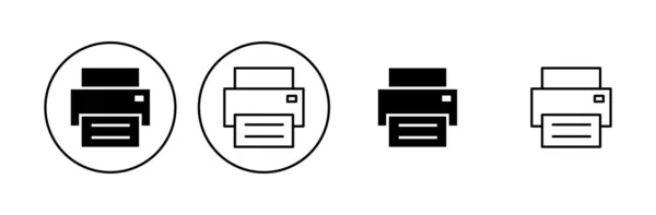 Print Icoon Set Printer Pictogram Vector — Stockvector