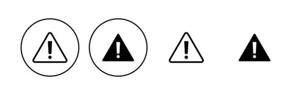 Ausrufezeichen Aufmerksamkeitszeichen Gesetzt Gefahrenwarnschild — Stockvektor