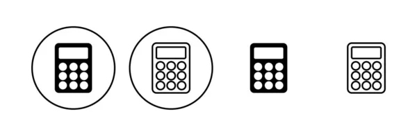 Zestaw Ikon Kalkulatora Ikona Kalkulatora Wektor Kalkulatora — Wektor stockowy