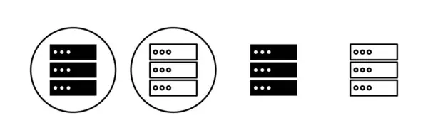 Database Icon Set Database Vector Icon — Stock Vector