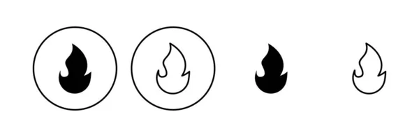 Vuurpictogram Ingesteld Brandvectorpictogram — Stockvector