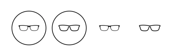 Ikona Brýlí Nastavena Ikona Vektoru Brýlí — Stockový vektor