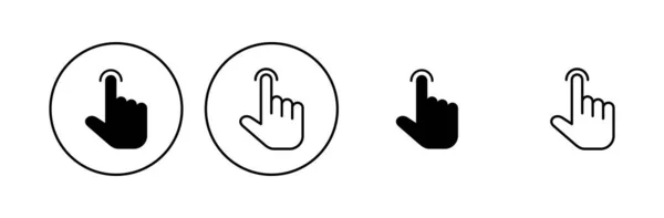 Hand Cursor Icon Set Cursor Icon Vector Hand Cursor Icon — Stock Vector