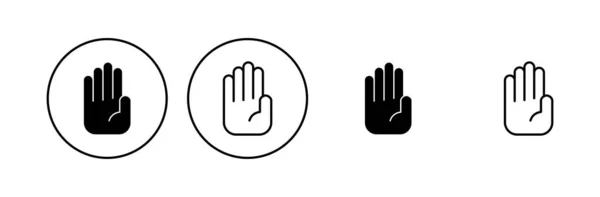 Hand Pictogram Ingesteld Hand Vector Icoon Palm Klik — Stockvector