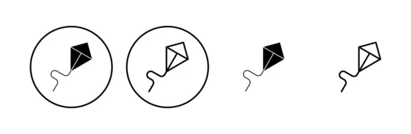 Kite Icon Set Kite Vector Icon — Stock Vector