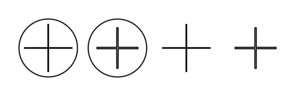 Ikoon Set Toevoegen Pictogram — Stockvector