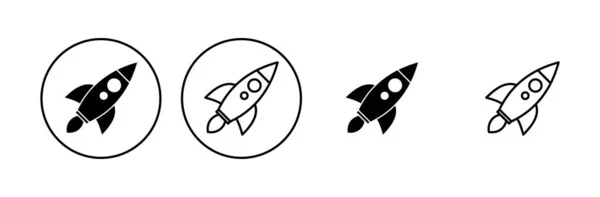 Rocket Icon Set Startup Icon Vector — Stock Vector