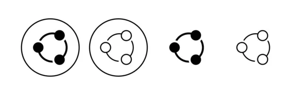 Symbolsatz Teilen Vektor Symbol Teilen — Stockvektor