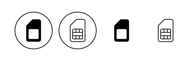 Σύνολο Εικονιδίων Κάρτας Sim Διπλής Κάρτας Sim Διάνυσμα Εικονίδιο — Διανυσματικό Αρχείο