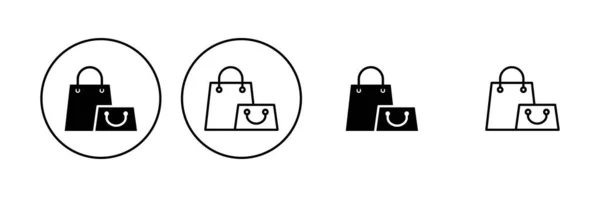 Juego Iconos Bolsa Compras Icono Compra Vector — Vector de stock