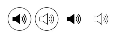 Hoparlör simgesi hazır. Hacim simgesi vektörü. Hoparlör ikon vektörü. ses sembolü