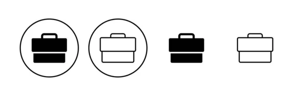 Briefcase Icon Set Suitcase Icon Luggage Symbol — Stock Vector