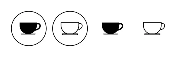 Set Iconos Taza Café Taza Vector Icono Café — Archivo Imágenes Vectoriales