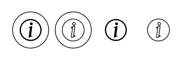 Panneau Information Icône Ensemble Propos Nous Icône Vecteur Icône Faq — Image vectorielle