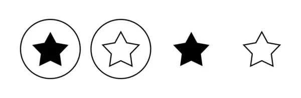 明星图标设置 对图标向量进行评级 最喜欢的明星图标 — 图库矢量图片