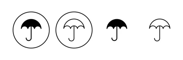 Regenschirm Symbol Set Vorhanden Symbolbild Regenschirm — Stockvektor