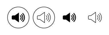 Hoparlör simgesi hazır. Hacim simgesi vektörü. Hoparlör ikon vektörü. ses sembolü