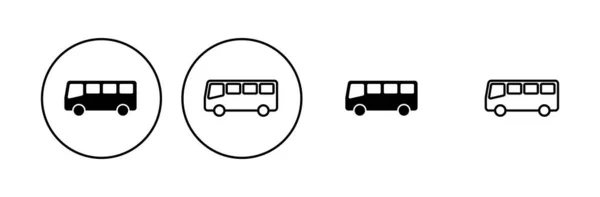 Bus Icon Set Bus Vector Icon — Stock Vector