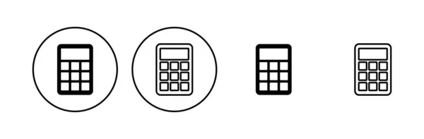 Calculator Pictogram Ingesteld Rekenmachine Pictogram Rekenmachine Vector — Stockvector