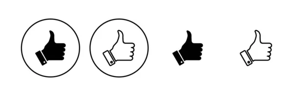 Thumbs Icon Set Hand Icon Vector — Stock Vector