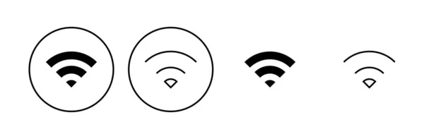 Set Pictograme Wifi Icoana Vectorială Wireless Icon Vector — Vector de stoc