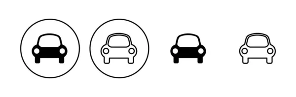 汽车图标设置 汽车矢量图标 小轿车 — 图库矢量图片